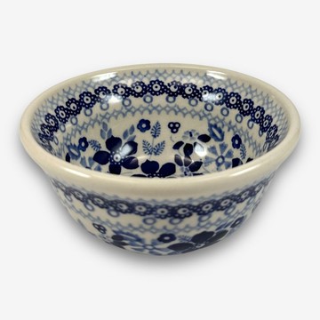 波蘭手繪手工陶-飯碗 11.5cm 藍花淺系列 設計師款