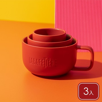 《La Cafetiere》瓷製咖啡杯3件-朱紅-- expresso 濃縮咖啡杯 馬克杯 水杯 茶杯 咖啡杯
