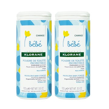Klorane 蔻蘿蘭 寶寶金盞花細緻爽身粉 100g 2入