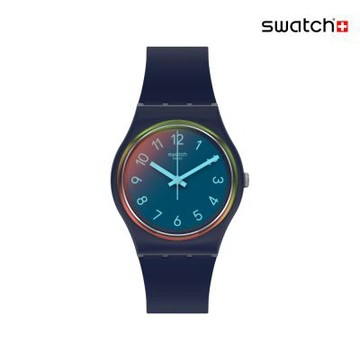 Swatch LA NIGHT BLUE 太陽光譜折射錶盤/經典手錶/男錶/女錶/瑞士製造 SO28N110 (34mm)