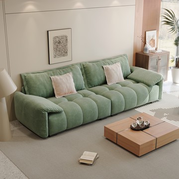 【obis】小象耳朵沙發(小四人座260公分)小四人位#豆綠色