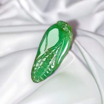 正陽綠翡翠巧雕玉米 | 天然緬甸玉翡翠A貨 | 送禮