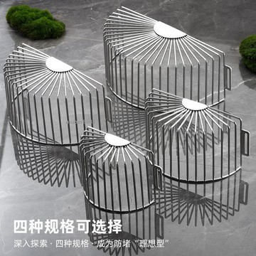 購滿99出貨✨熱賣✨304不鏽鋼側排地漏牆角排水格柵過濾網防堵防老鼠天台陽臺地漏蓋