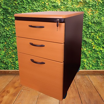 【豐盛鐵櫃】質感木紋三層活動櫃-尊爵黑/公文櫃/抽屜櫃/檔案櫃/置物櫃/文件櫃/鐵櫃/資料櫃/三層櫃