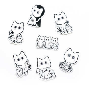 防水亮面貼紙 - 躲喵喵系列