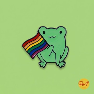 PAR.T ｜ 手搖彩虹青蛙徽章