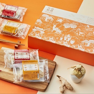 【馬祖納禮】馬祖老酒麵線禮盒-麻油4包+剝皮辣椒4包  經典熱銷 禮盒