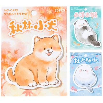 陌墨國風萌寵系列便利貼(30pcs)(款式隨機出貨)
