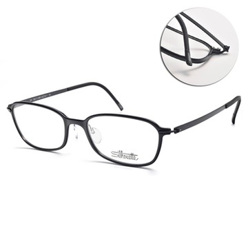 Silhouette 詩樂 方框 鈦金屬光學眼鏡/黑 霧黑#ST1554 51 6055