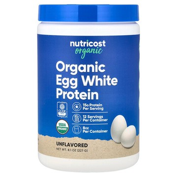 Nutricost, 有機蛋清蛋白，原味，8.1 盎司（227 克）