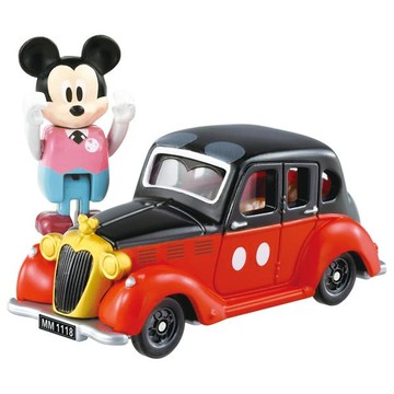 【震撼精品百貨】Micky Mouse_米奇/米妮 ~日本Disney迪士尼 小汽車TOMICA DT176 DS老爺車+人偶*22904