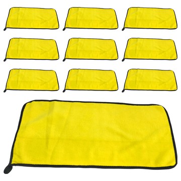 超高密加厚擦車巾  30*60CM  柔軟不刮傷  雙面布  黃色  10條