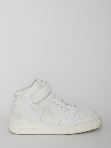 Saint Laurent Lax Sneakers In Washed-out Effect Leather