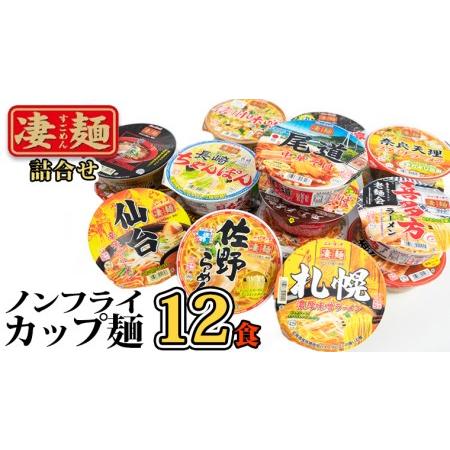 ふるさと納税 ヤマダイ ニュータッチ 凄麺（ノンフライカップ麺）12食 詰め合わせ セッ.. 茨城県八千代町