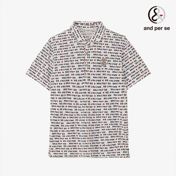 【and per se】男款遮熱吸汗速乾透氣性佳白色POLO衫 DGW29615