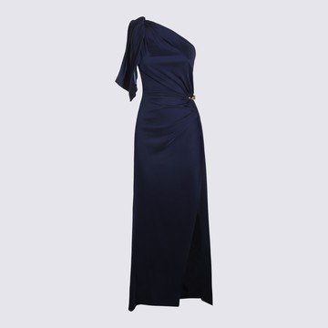 Elisabetta Franchi Navy Blue Maxi Dress