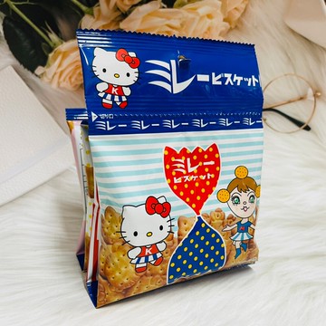 潼漾小舖 日本 美樂 四連餅乾 kt造型 120g 美樂圓餅 美樂餅乾