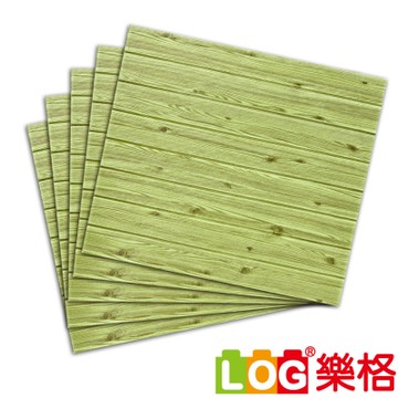 LOG樂格 3D立體木紋 兒童防撞牆貼 -秋香綠 X5入(防撞壁貼/防撞墊)