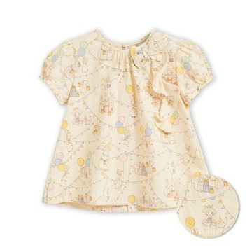 生日快樂滿版印花純棉短袖上衣