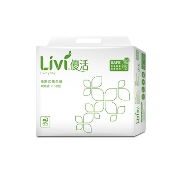 Livi優活 抽取式衛生紙(100抽x10包x6串/箱)