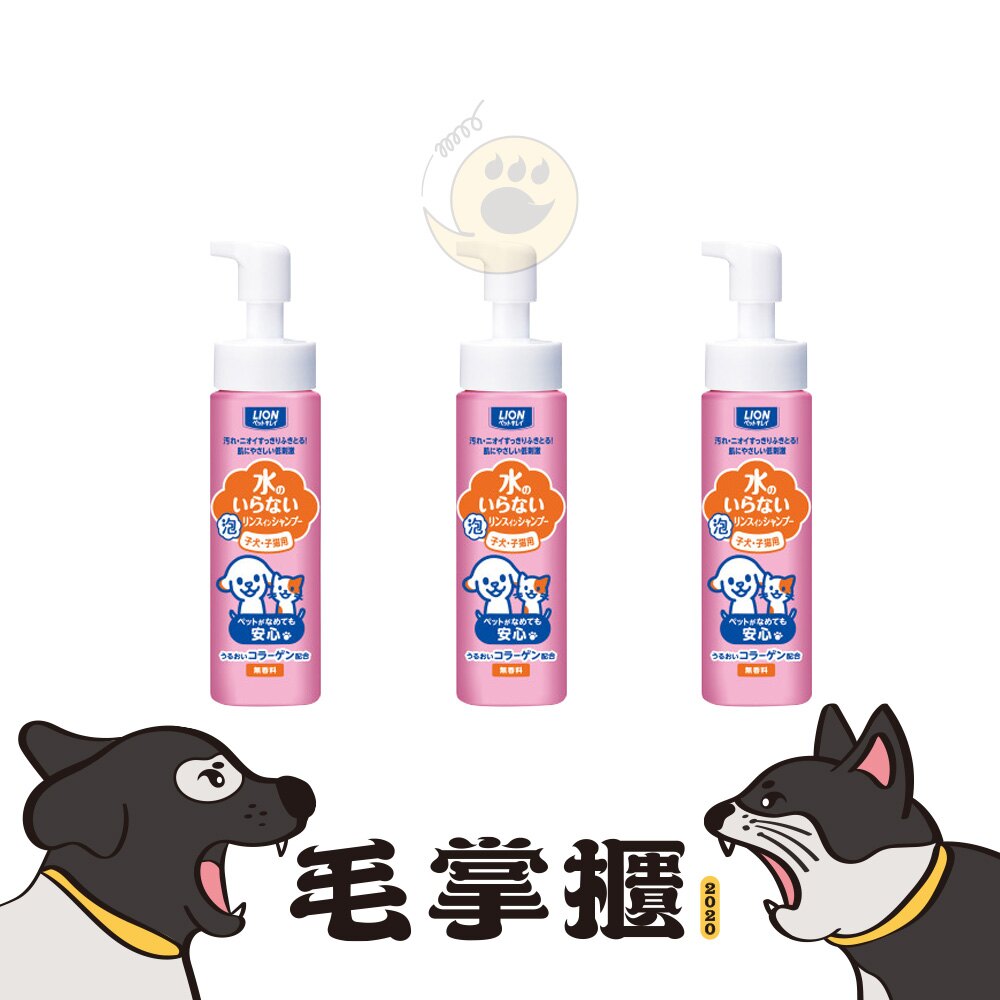 領券滿額折60 毛掌櫃 Lion Pet 獅王貓咪乾洗劑0ml 貓咪適用洗澡乾洗澡幼貓無水洗澡免沖洗沐浴乳護髮素寵物用