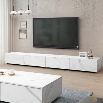 WAKUHOME 瓦酷家具Caroline石紋美耐皿8尺長櫃寬240X深40X高30cm