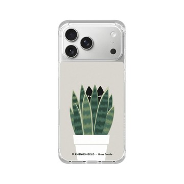 iPhone 17 Pro Max ClearX (MagSafe 兼容) 晶透白 - ilovedoodle (Lim Heng Swee) - Cat and Plant - 貓迷藏