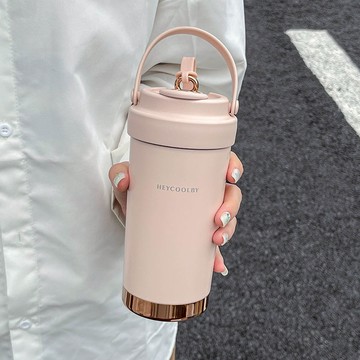 『船鼻子』陶瓷保溫杯 陶瓷咖啡杯 陶瓷保溫瓶 500ml附吸管 咖啡保溫杯 吸管保溫杯 保溫瓶 隨行杯 吸管杯