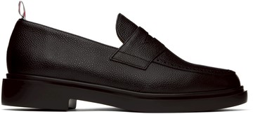 Thom Browne 黑色 Pebble Grain Penny 乐福鞋