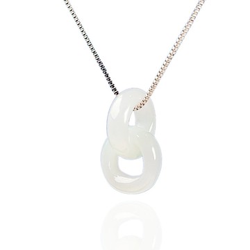 【永恆同心】冰種翡翠同心圓項鍊 | 天然緬甸玉翡翠A貨 | 送禮