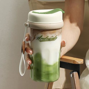 物生物高顏值復古耐熱玻璃吸管杯學生女隨行咖啡杯露營泡茶水杯子