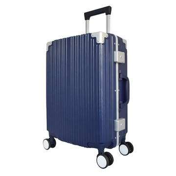 WALLABY 袋鼠牌 極細復古鋁框行李箱  20吋(35 x 25 x 55cm)  深藍色