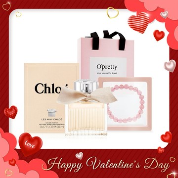 【Chloe'】粉晶桃花限量香水禮盒【淡香精(20ml)+粉晶手鍊】-送禮首選
