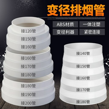 吸抽油煙機排煙管變徑圈排風管道轉換接口廚房止逆閥變徑器大小頭