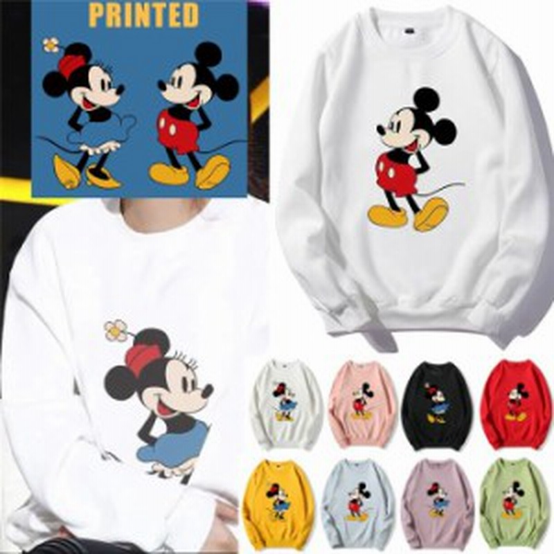 ミッキー トレーナー Disney ペアルック カップル トレーナー スウェット ディズニー パーカー 厚手 薄手 男女兼用 お揃い トップス 通販 Lineポイント最大1 0 Get Lineショッピング