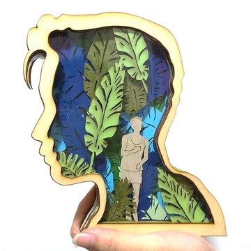 | 紙雕小夜燈 | Dear Leslie | 客製化人像剪影 | 光影故事 |