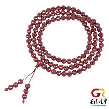 【正佳珠寶】紫金硃砂 8mm 避邪轉運珠 紫金硃砂手珠｜日本彈力繩
