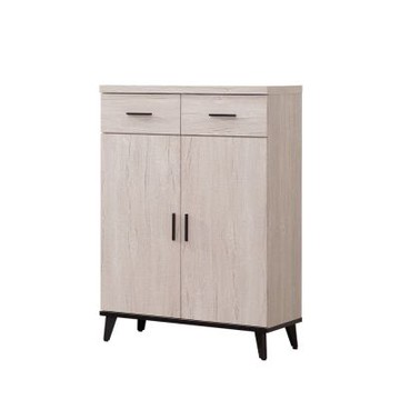 唯熙傢俱-凱熙橡木白2.7尺鞋櫃