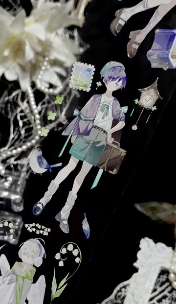 少年夢想家 やさしい夢を抱く少年たち PET 紙膠帶 貝殼光 10 米卷