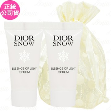 Dior 迪奧 雪晶靈極透亮光采精華(5ml)*2旅行袋組(公司貨)