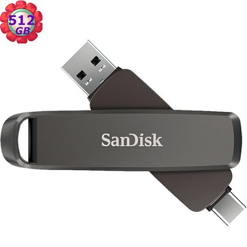SanDisk 512GB Extreme PRO Dual Drive 1000MB/s SDDDE1-512G USB 3.2 兩用隨身碟