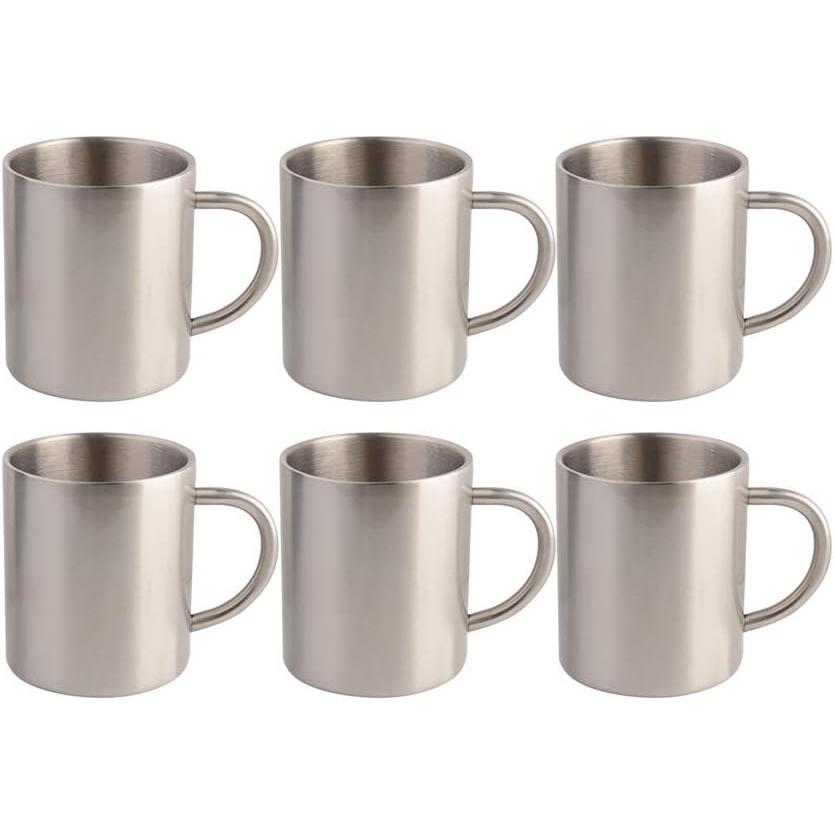 PYD Life Sublimation Blanks Mugs Stainless Steel Camping Mugs 15 OZ Coffee Travel Mugs for Cricut Mug Press Machine Sublimation Print Pack (Silve