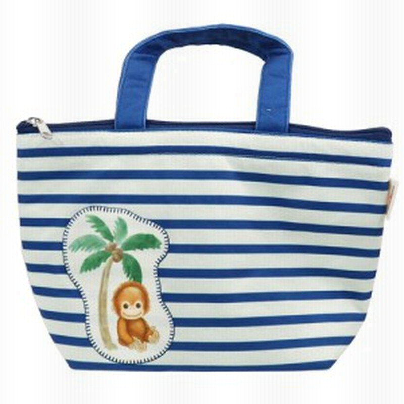 ベイビーココ ナツ ランチバッグ 保冷保温 ランチトート Coco ボーダーブルー 30 20 10cm キャラクター グッズ 通販 Lineポイント最大1 0 Get Lineショッピング
