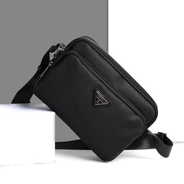 橫款男士包包黑色商務單肩包休閑斜跨包逛街小掛包斜背尼龍布包潮