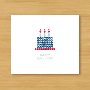 ( 2款供選擇 ) 手工貼鑽卡片_ 魔幻蛋糕 - 生日卡