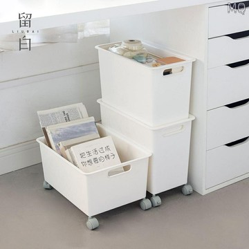 全新 桌下帶蓋收納箱書本盒子可移動帶輪宿舍辦公室工位置物架放包神器