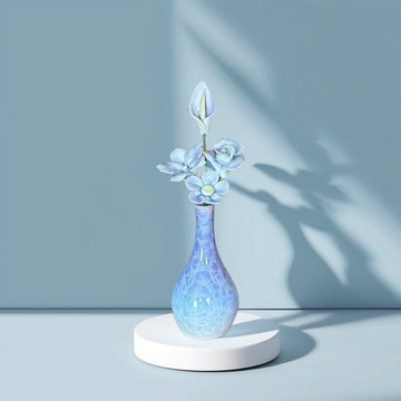 【專屬搭配】景德鎮陶瓷花桌面工位仿真花小擺件結晶釉漸變小花瓶 交換禮 節日禮物 陶瓷花朵 陶瓷永生花 永不凋零 母親節