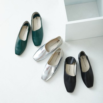 2way斜口金屬跟低跟鞋 (32108)