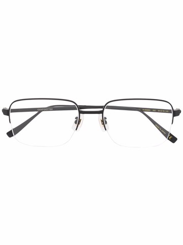 Dunhill - square-frame glasses - unisex - Titanium - 54 - Black