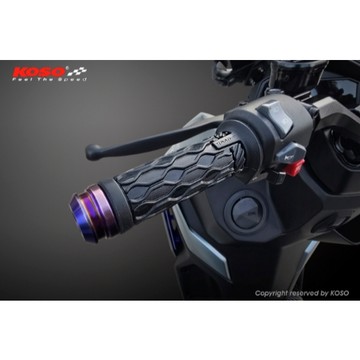 KOSO Hyper Run 握把套 矽膠 握把套 125mm 無孔 尾端可拆卸 握把 黑色 凸紋握把 防滑